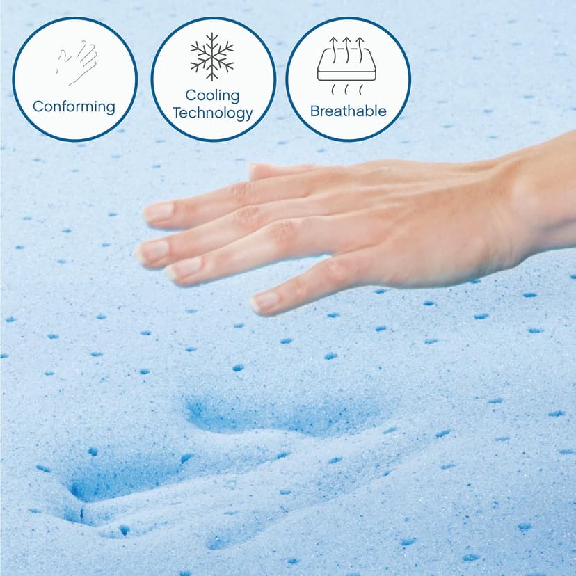 Cool Gel Chill 14 Inch Medium Firm Memory Foam Mattress Queen Size, with 2 Bonus CoolGel Memory Foam Bed Pillows, 14" with Pressure Relief, CertiPUR-US Certified, Cooling Queen Mattress in a Box