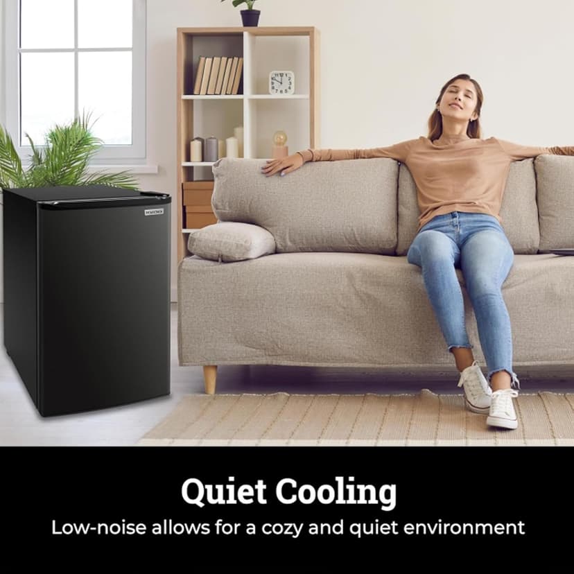 Igloo 3.2 Cu.Ft. Single Door Compact Refrigerator with Freezer - Slide Out Glass Shelf, Perfect for Homes, Offices, Dorms - Black
