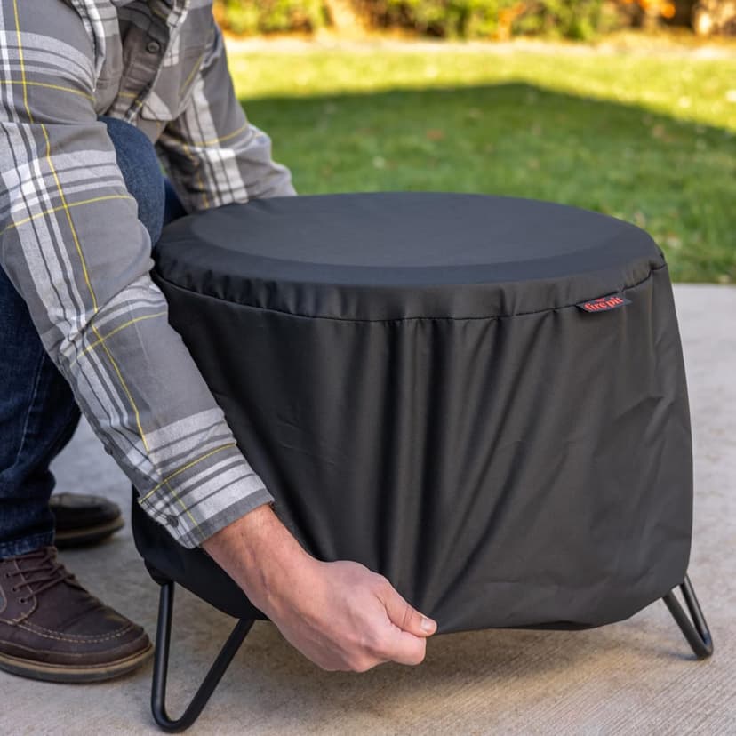 20-Inch Smokeless Social Fire Pit, Portable Outdoor Fire Pit with Removable Ash Base, Stand & Cloth Cover – Modern Wood Burning Fire Pit for Patio, Backyard, and Gatherings