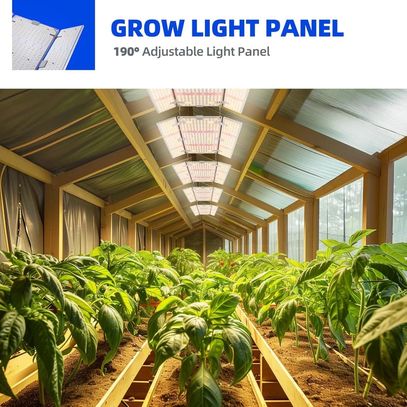 Barrina 4x4 Grow Lights for Indoor Plants Full Spectrum, BU2000 Dimmable, Adjustable LED Grow Light Panel, 816 LEDs, High PPFD, Plant Lights for Indoor Growing, Seedling, Flowering and Fruiting