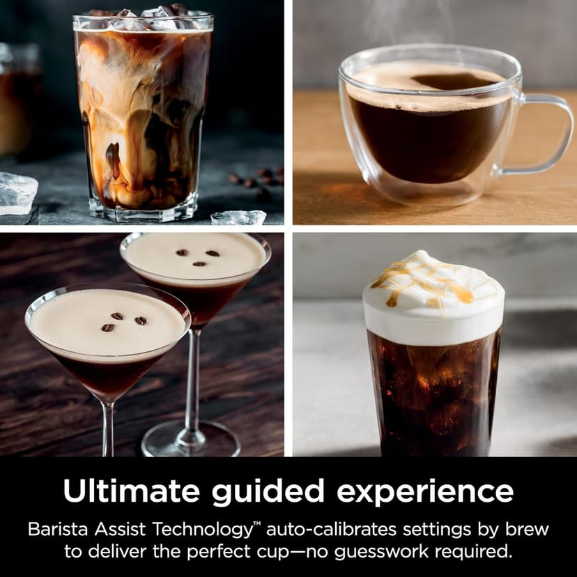 Ninja Espresso Machine and Drip Coffee Maker| Luxe Café Premier Series | Integrated Coffee Grinder, Milk Frother, Assisted Tamper & Built-In Espresso Accessory Storage | Stainless Steel | ES601