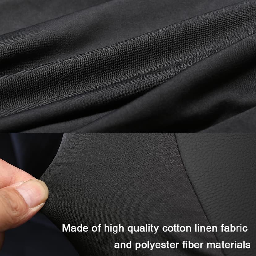 GIANT PANDA Front Car Seat Covers Custom Fit Ford F150 F250 F350 F450 Super Crew/Crew Cab Pickup Trucks, Front Seats Fabric Protectors (Black) 2-Pack