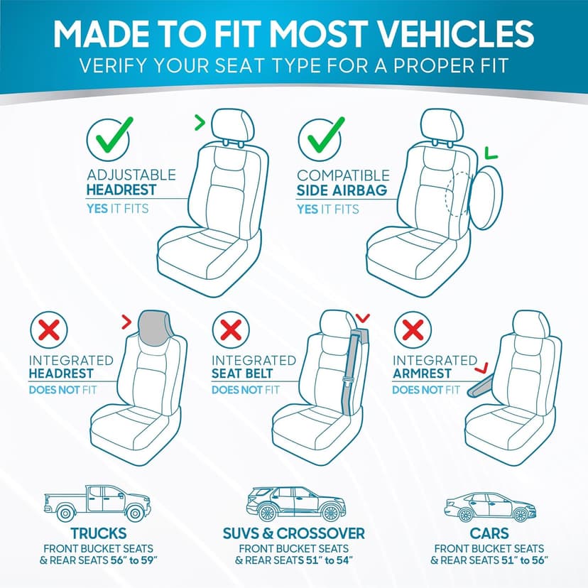 BDK PolyPro Car Seat Covers Full Set in Solid Black, Front and Rear Split Bench Seat Covers for Cars, Easy to Install Car Seats Cover Set and Accessories for Auto Trucks Van SUV - Solid Black