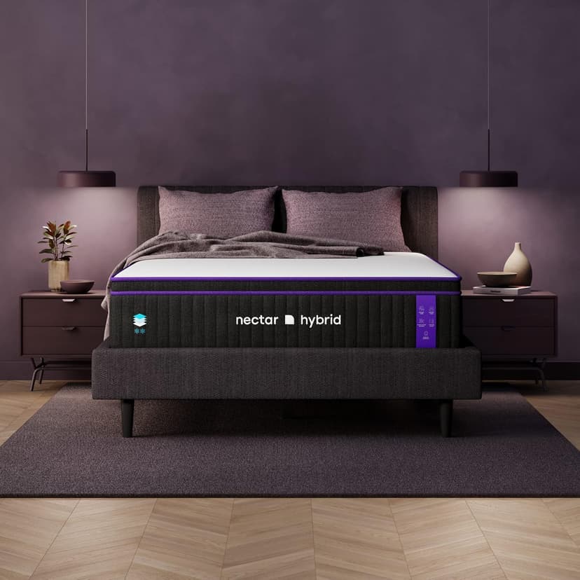 Nectar Premier Hybrid King Mattress 13 Inch - Medium Firm Memory Foam - Steel Springs - Heat Wicking Cooling Technology - 365-Night Trial - Forever Warranty