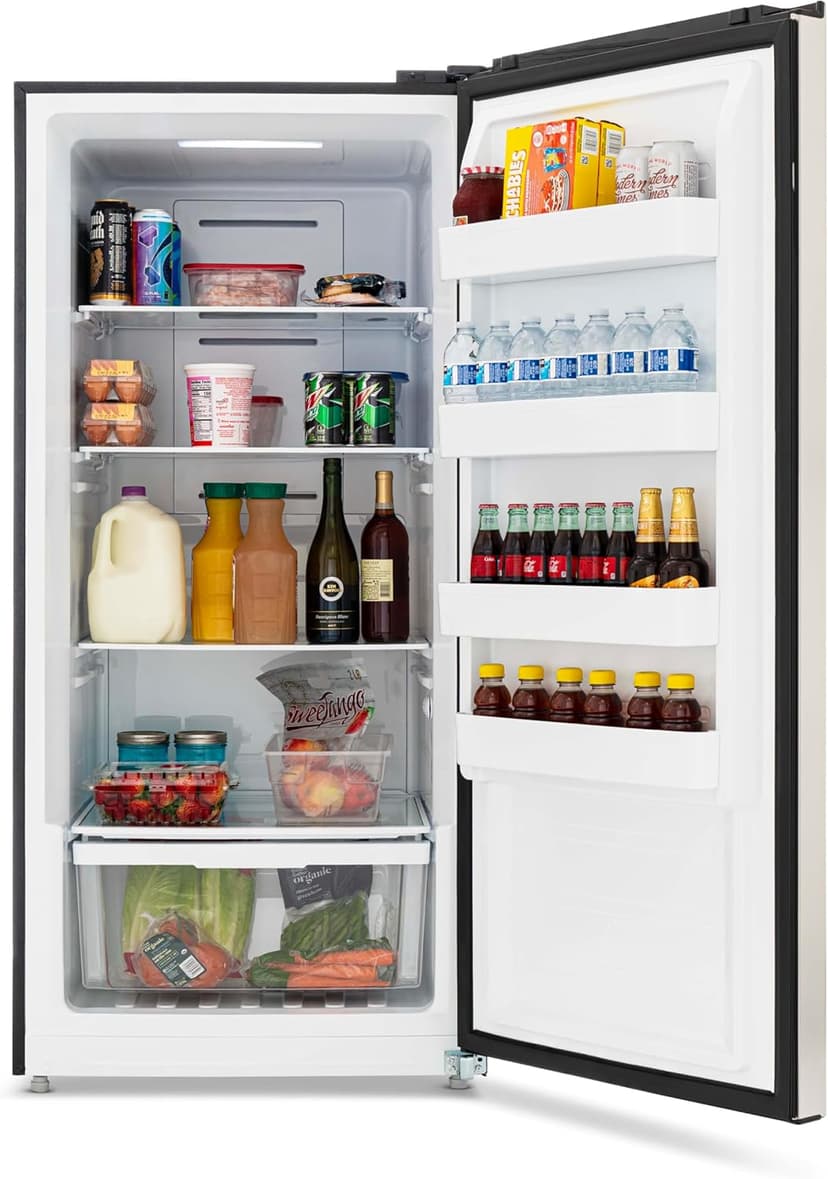 Newair 13.8 cu. ft. Upright Freezer, Fridge Freezer Convertible, Garage Ready Refrigerator, Frost Free Freezer with Door Alarm, Stand up Deep Freezer, Garage Freezer with LED Light