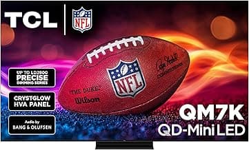 TCL 75-Inch QM7K QLED 4K Smart QD-Mini LED TV with Google TV (75QM7K, 2025 Model) Dolby Vision IQ, Dolby Atmos, HDR, Game Accelerator up to 288Hz, Voice Remote, Works with Alexa, Streaming Television