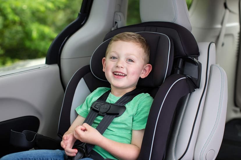 Safety 1st Grand 2-in-1 Booster Car Seat, Converts from High Back to Belt-Positioning Booster, High Back Seat for Kids 40-65, and Belt-Positioning 40-100 Pounds, Black Sparrow