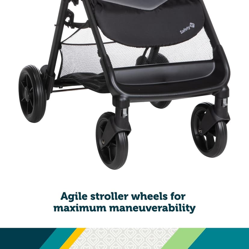 Safety 1st Smooth Ride Travel System Stroller and Car Seat OnBoard™ FLX - Efficient Infant Car Seat Stroller and Infant Car Seat and Stroller Combo, Monument