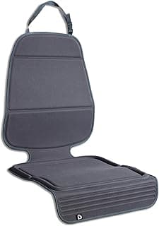 Munchkin Child Car Seat Protector, Elite Seat Guardian with Grime Guard Fabric, Dark Grey