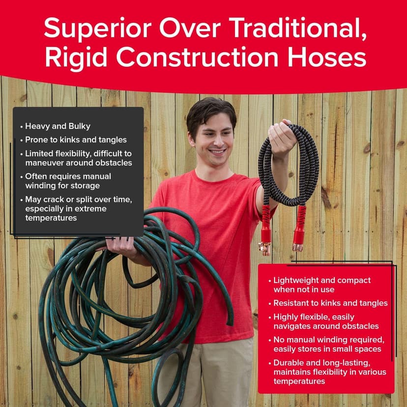 Pocket Hose Copper Head w/New Pocket Pivot Expandable Garden Hose 100FT, AS-SEEN-ON-TV, Swivels 360°, Advanced Tri-Tex Tubing & Force Field Jacket, 3X Stronger, Lead-Free, No-Kink, Anti-Burst w/APT
