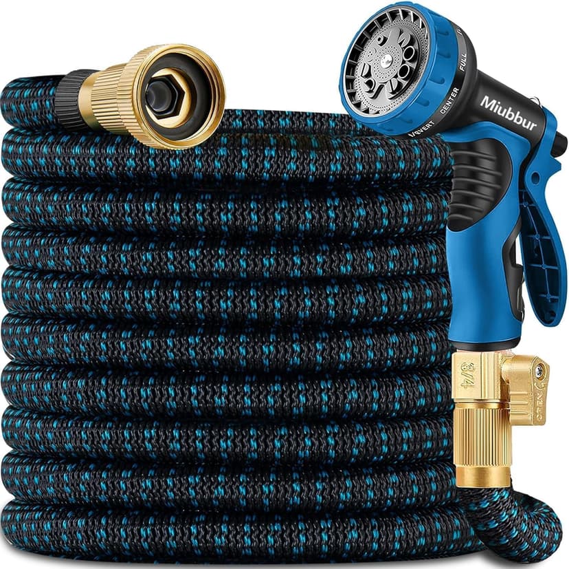 200 ft Garden Hose Expandable Hoses - Upgrade 2025 Flexible Water Hose with 10 Functions Spray Nozzle，Car Wash Hoses with Solid Brass Connector, Leakproof Lightweight Expanding Pipe for Yard,Outdoor