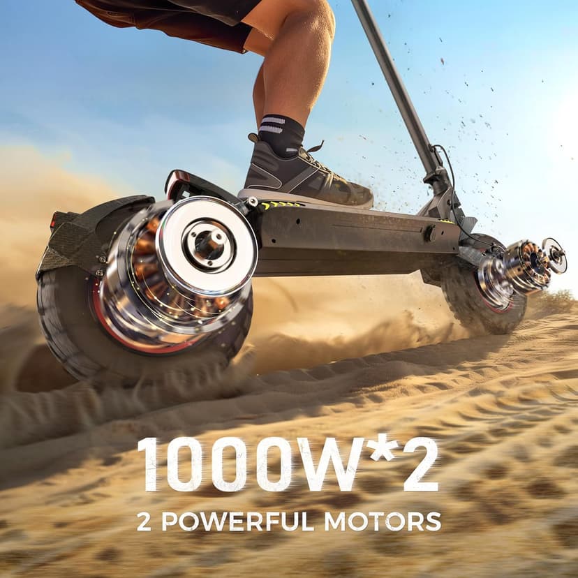 iScooter Electric Scooter, 40/43/50 Miles Long Range & 28/38 MPH Top Speed E Scooter, 10/11/12" Offroad Pneumatic Tire Scooter for Adults with Turn Signals, Double Braking Systems, APP and Storage Bag