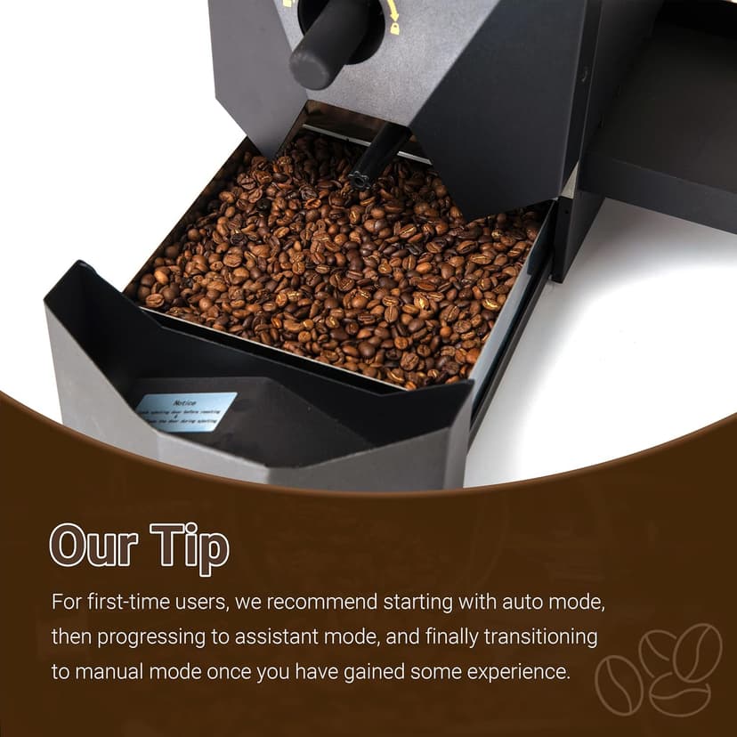 1Pound Electric Coffee Roaster, Automatic Roasting And Easy Operation, With A Smoke Filter(Suitable for light roasting), 2 Chimney Tube, And Chaff Collector.