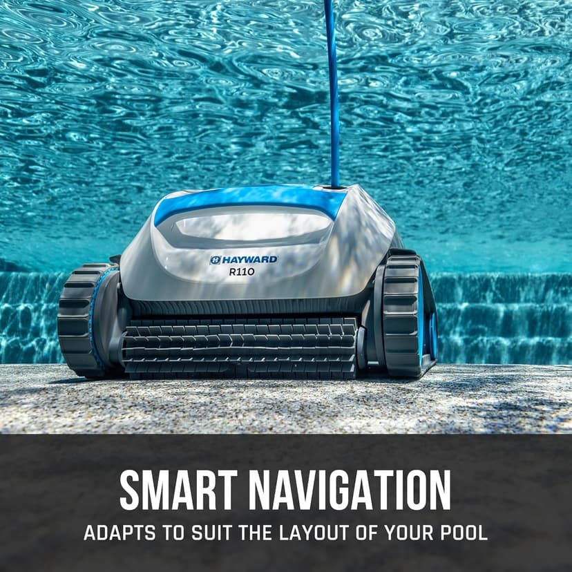 Hayward The Pool Cleaner R110 Robotic Cleaner (2024 New) - Top Loading Easy Clean Basket, Smart Navigation, Programmable Timer, Fine/Ultra Fine Filters for In-Ground and Above Ground Pools up to 33ft