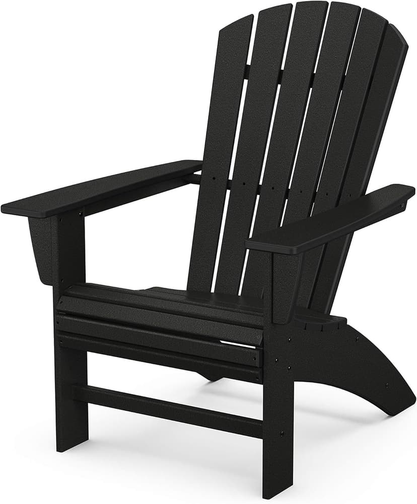 POLYWOOD Nautical Curveback Adirondack Chair, Heavy Duty HDPE Outdoor Patio Furniture, Fire Pit Chair for Deck, Lawn, Garden, Made in USA
