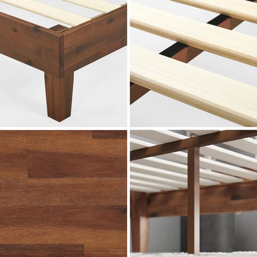 ZINUS Marissa Deluxe Wood Platform Bed Frame, No Box Spring Needed, Wood Slat Support, Easy Assembly, Queen