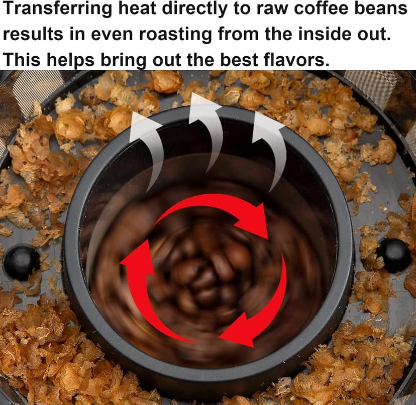 Electric Coffee Roaster Machine for Home Use 1200W,Coffee Bean Roaster Machine for Home Use with Two Optional Baking Modes (Med & Dark),Coffee Roaster Stovetop,110v~120V