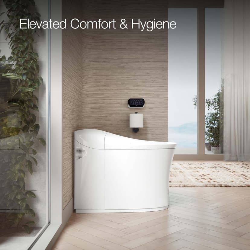 KOHLER Eir Comfort Height One-piece elongated dual-flush intelligent chair-height toilet