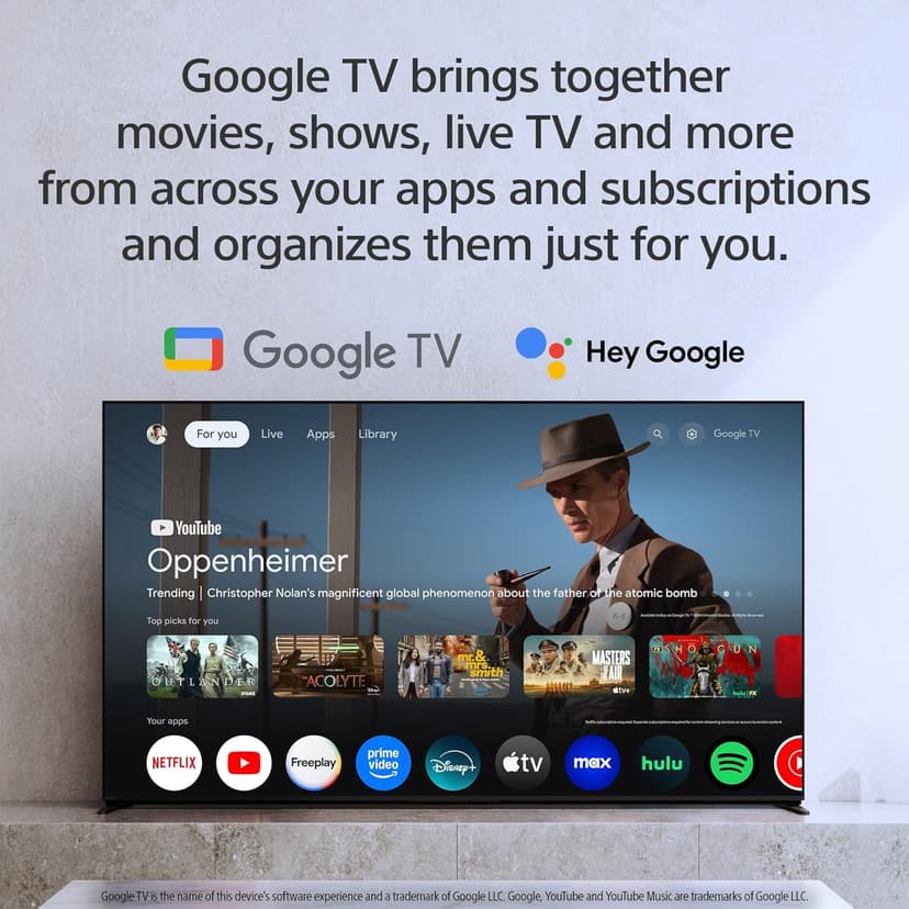 Sony BRAVIA 2 II 55 Inch 4K Ultra HD LED Smart TV with Google TV and Exclusive Features for PlayStation®5 (K-55S20M2), 2025 Model