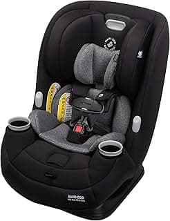 Maxi-Cosi Pria Max All-in-One Convertible Car Seat, Rear Facing Car Seat (4-40 lbs), Forward Facing Car Seat (22-65 lbs), High Back Booster Seat (40-100 lbs), Pure COSI, Essential Black