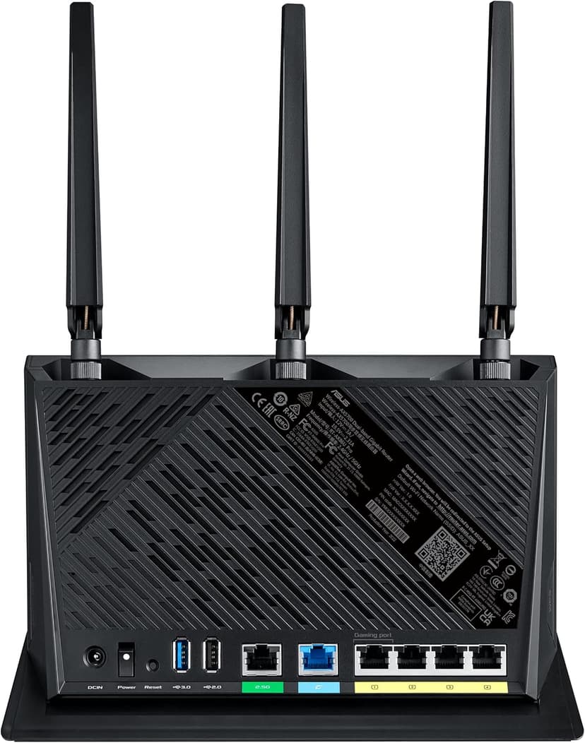 ASUS RT-AX86U Pro (AX5700) Dual Band WiFi 6 Extendable Gaming Router, 2.5G Port, Gaming Port, Mobile Game Mode, Port Forwarding, Subscription-free Network Security, VPN, AiMesh Compatible