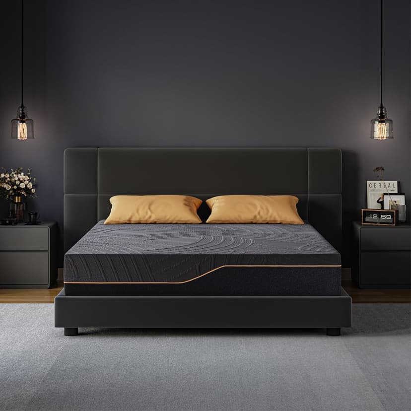 14 Inch Queen Size Memory Foam Mattress in a Box, Copper-Infused Aerofusion Foam & Cooling Fabric Cover, Firm Queen Mattress, Fiberglass-Free, CertiPUR-US Certified, 60”x80”x14”