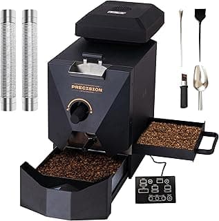 1Pound Electric Coffee Roaster, Automatic Roasting And Easy Operation, With A Smoke Filter(Suitable for light roasting), 2 Chimney Tube, And Chaff Collector.