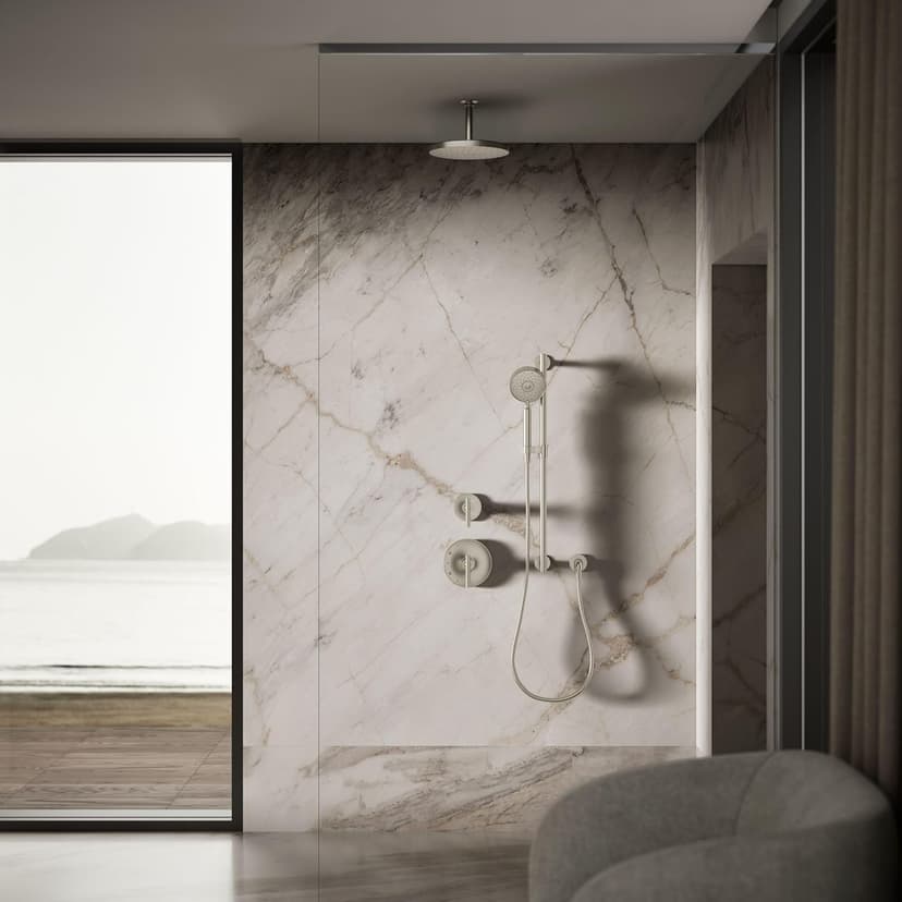 Kohler 76465-G-BN Awaken® 10" single-function rainhead, 1.75 gpm, Vibrant Brushed Nickel
