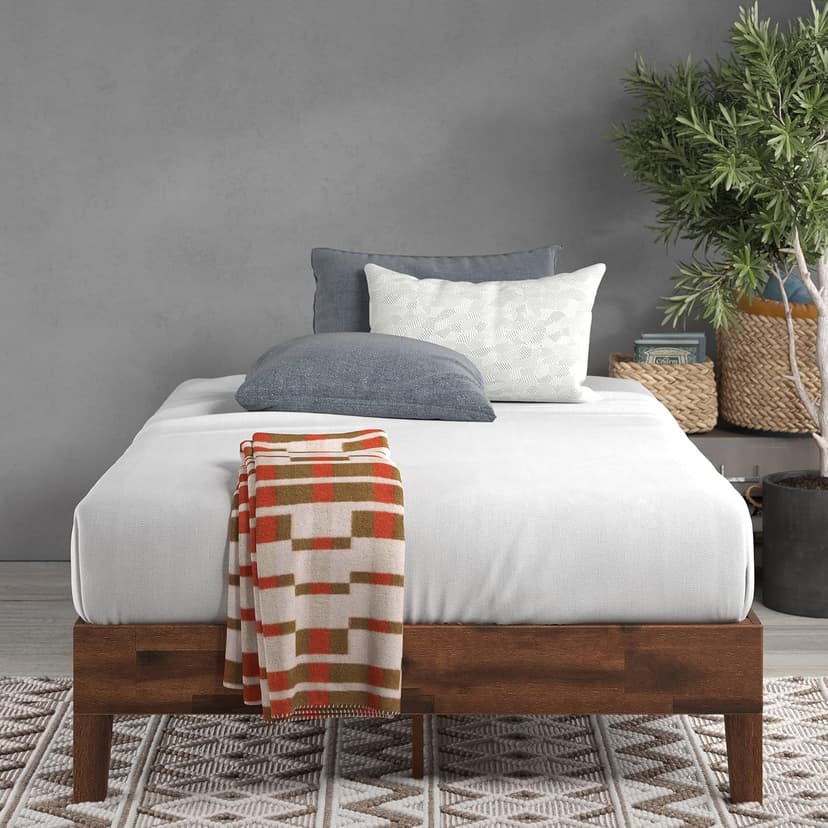 ZINUS Marissa Deluxe Wood Platform Bed Frame, No Box Spring Needed, Wood Slat Support, Easy Assembly, Queen