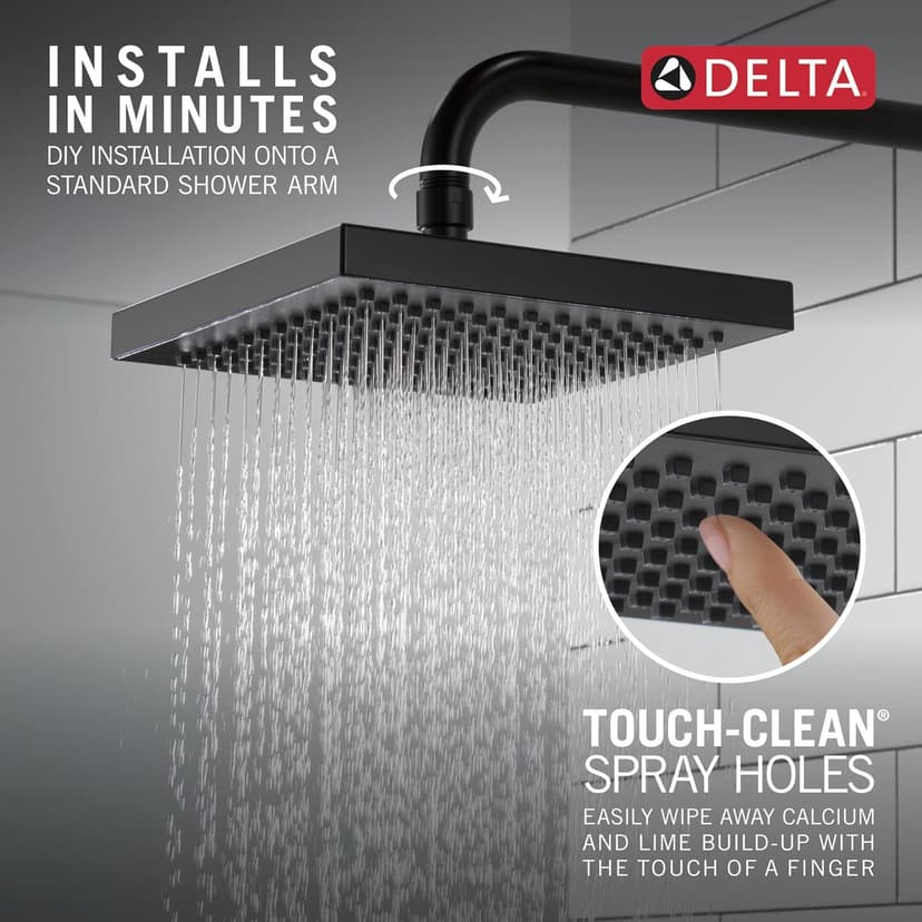 Delta RP50841 2.5 GPM 8" Wide Single Function Shower Head - - Matte Black