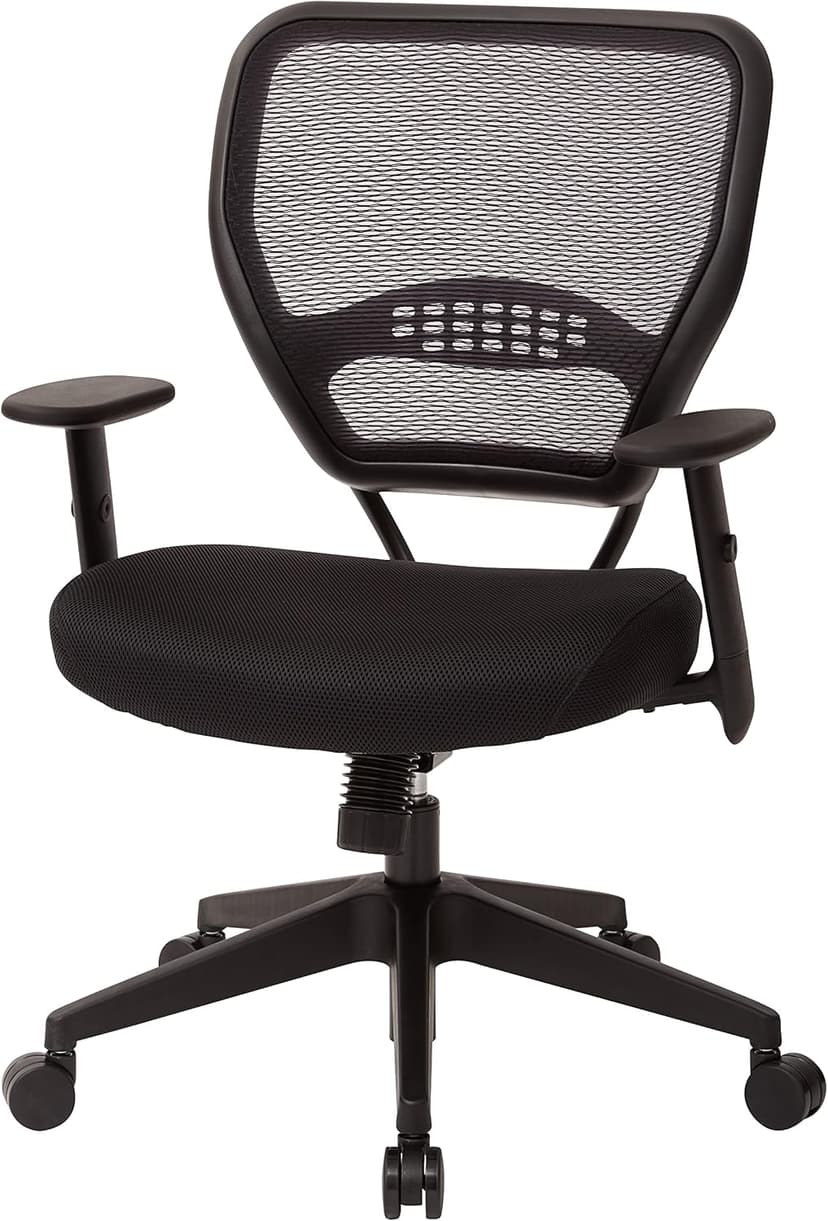 SPACE Air Grid Mid-Back Swivel Chair, Black, 20-1/2 x 19-1/2 x 42h