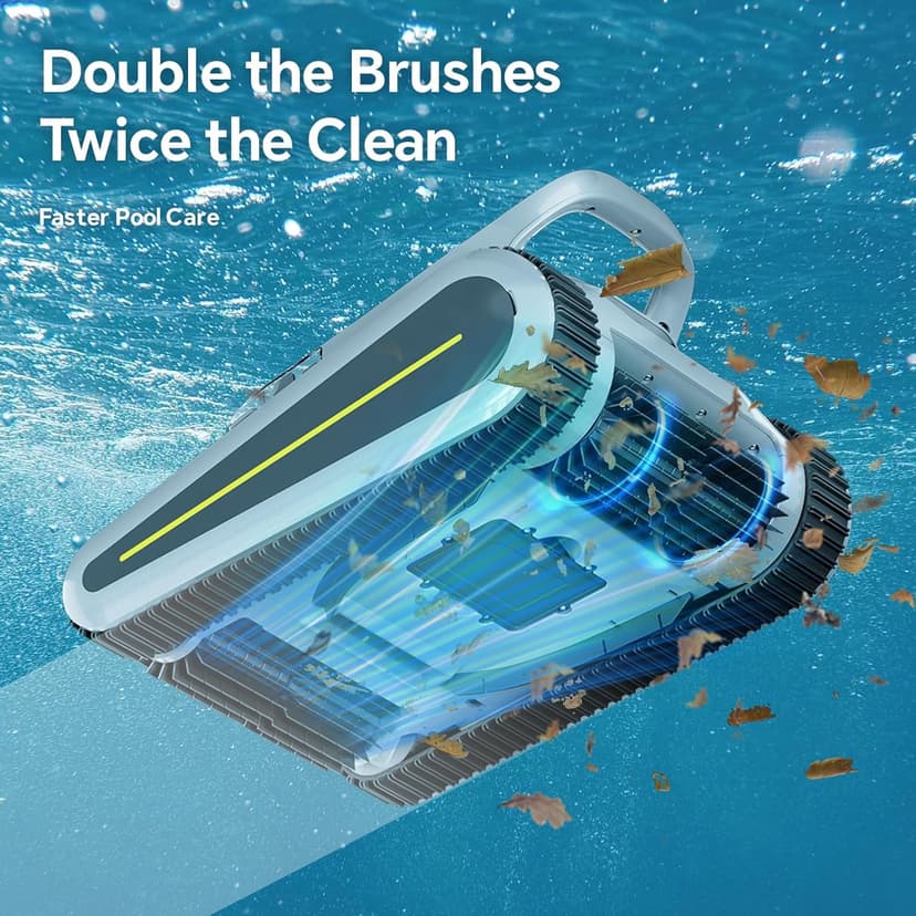 Cordless Robotic Pool Cleaner -Pool Vacuum 180W Brushless Motor, 45,000Pa Suction, Wall Climbing, Sonar Navigation, 3 Modes Automatic Pool Robot for Inground & Above-Ground Pools Up to 2150 Sq. Ft.