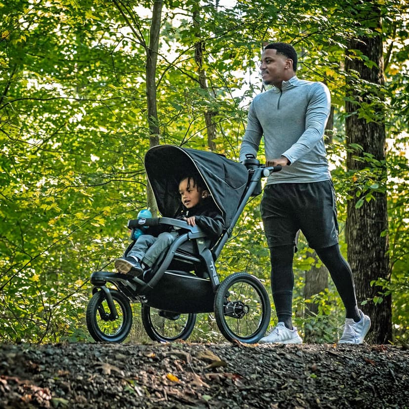 Chicco TRE® Jogging Stroller, All-Terrain Stroller, Compatible with Chicco Infant Car Seats (not Included), Baby Travel Gear | Galaxy/Black