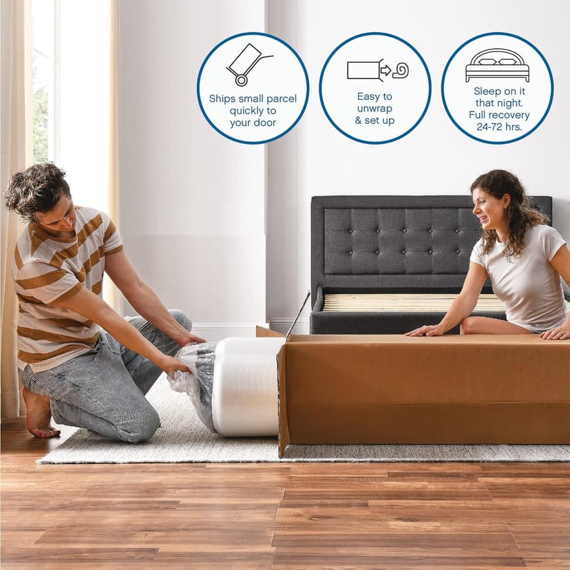 Cool Gel Chill 14 Inch Medium Firm Memory Foam Mattress Queen Size, with 2 Bonus CoolGel Memory Foam Bed Pillows, 14" with Pressure Relief, CertiPUR-US Certified, Cooling Queen Mattress in a Box