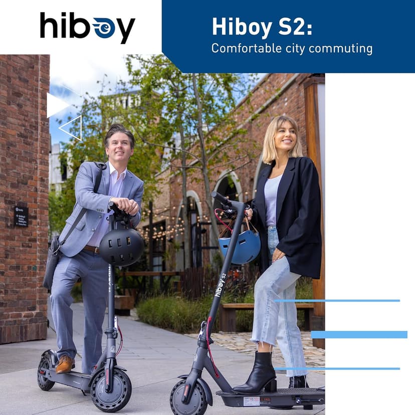 Hiboy S2 Series Electric Scooter, 8.5"-12" Tires, Up to 17-38 Miles Range, 350W/500W Powerful Motor & 19/23 MPH Portable Folding Commuting Electric Scooter for Adults with Double Braking System