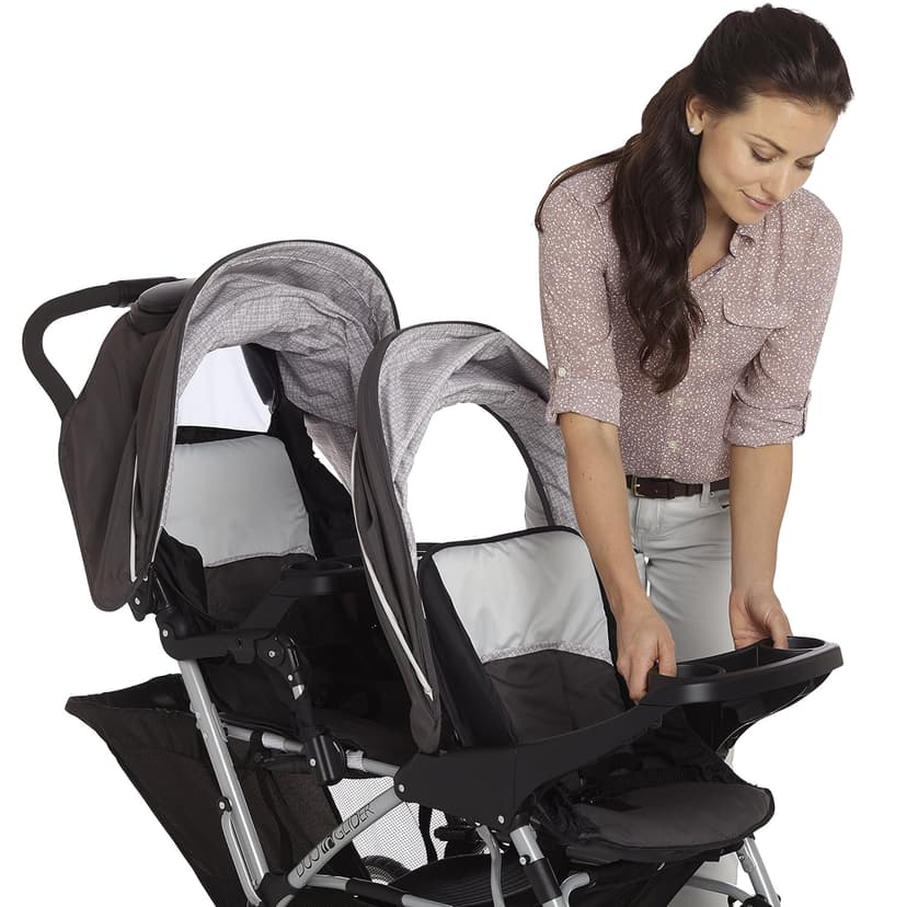 Graco DuoGlider Double Stroller | Lightweight Double Stroller with Tandem Seating, Glacier