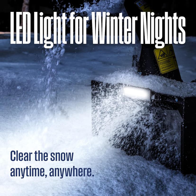 Westinghouse WSnow18 48V Cordless Snow Blower 18 Inch Kit, Steel Auger, LED Light, 1200W Brushless Motor, 25ft Throwing Distance, Plows 650lbs/min, Compatible with Snow Joe Batteries
