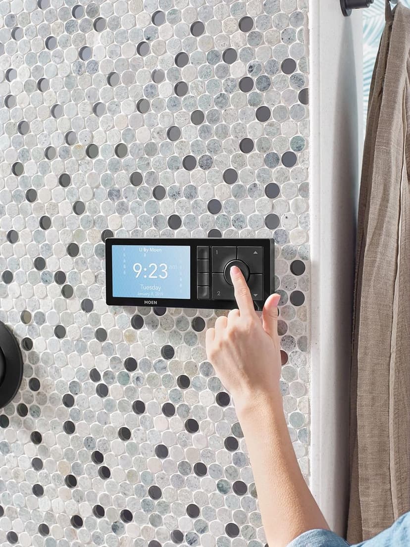 Moen Matte Black Smart Shower 4-Outlet Digital Shower Controller for Thermostatic Shower Valve, TS3304BL
