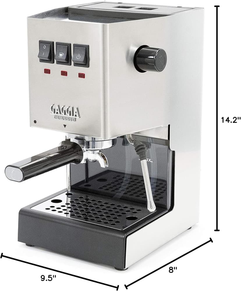 Gaggia RI9380/46 Classic Evo Pro Espresso Machine, Brushed Stainless Steel