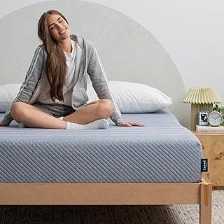Leesa Studio 10" Mattress, Queen Size, Cooling Memory Foam / CertiPUR-US Certified / 100-Night Trial, Heather-blue
