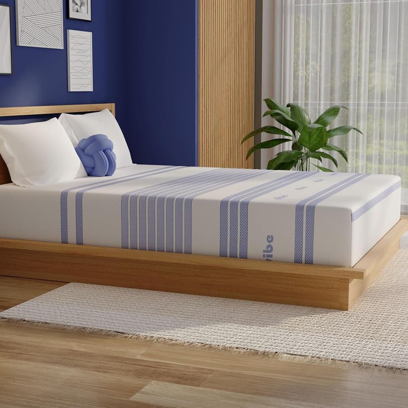 Vibe Gel Memory Foam Mattress, 12-Inch CertiPUR-US Certified Bed-in-a-Box, King, White