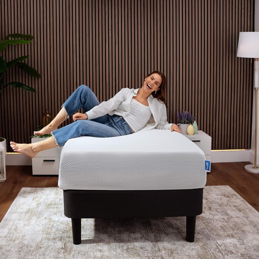 Nestl Green Tea Twin Mattress 8 Inch - Cooling Graphite Memory Foam Twin Mattress for Kids, Fiberglass Free Pressure Relief Supportive Bed in A Box, CertiPur-US Certified