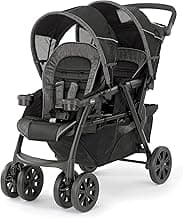 Chicco Cortina Together Double Stroller - Minerale | Black/Silver