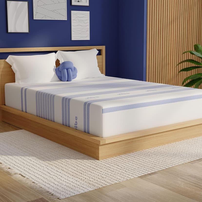 Vibe Gel Memory Foam Mattress, Fiberglass Free 8-Inch CertiPUR-US Certified Bed-in-a-Box, Twin, White