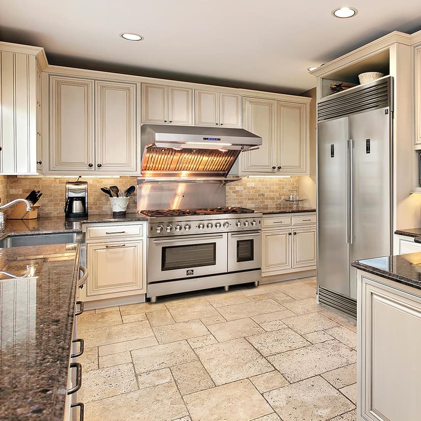 Forno Massimo 48" Freestanding Dual Fuel Range with 8 Sealed Burners 107,000 BTU, Wok Support & Griddle, 6.58 cu.ft. Oven - Modern Design Fuel Range with Pro-Style Handle and Zinc Coated Metal Knobs