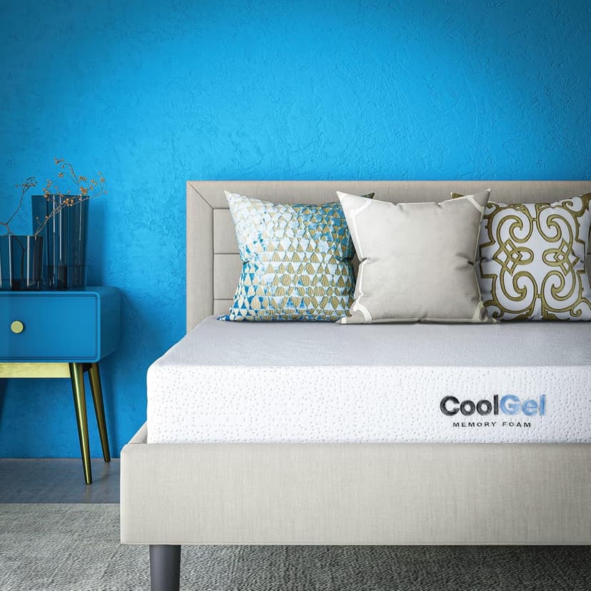 COOL GEL 8 Inch Short Queen Memory Foam Mattress Medium Firm, Memory Foam Mattress Short Queen Size Cooling, Made in the USA, 8" Depth with Pressure Relief, CertiPUR-US Certified, CoolGel Bed
