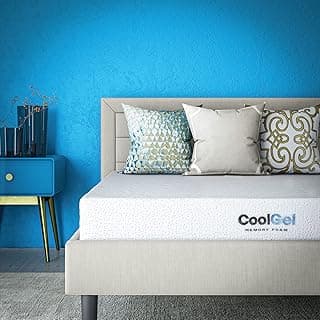 COOL GEL 8 Inch Short Queen Memory Foam Mattress Medium Firm, Memory Foam Mattress Short Queen Size Cooling, Made in the USA, 8" Depth with Pressure Relief, CertiPUR-US Certified, CoolGel Bed