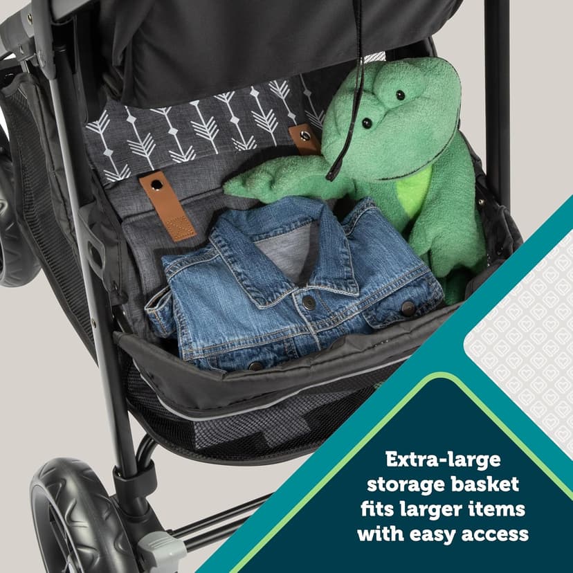 Safety 1st Grow and Go Flex 8-in-1 Car Seat Stroller Combo, Baby Stroller Travel Systems for Infants 4-30 lbs, Stroller and Carseat Combo Set, Foundry