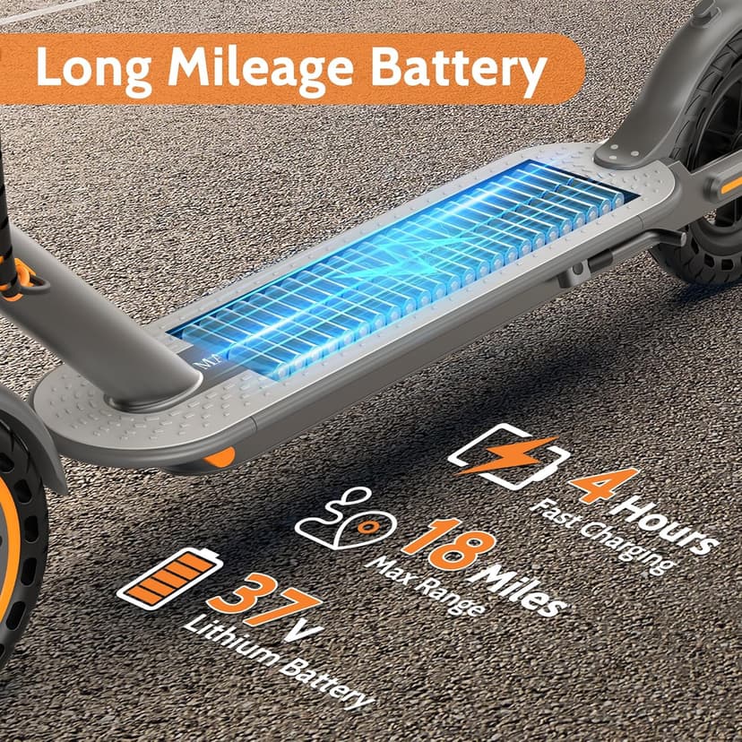 MAXSHOT Electric Scooter Adults & Big Kids, 350W Powerful Motor, Top Speed 16/19MPH, 12/16/19/21Miles Range, 8.5" Solid Tires Folding Commuter Escooter with Dual Suspension for Commuting, APP Control