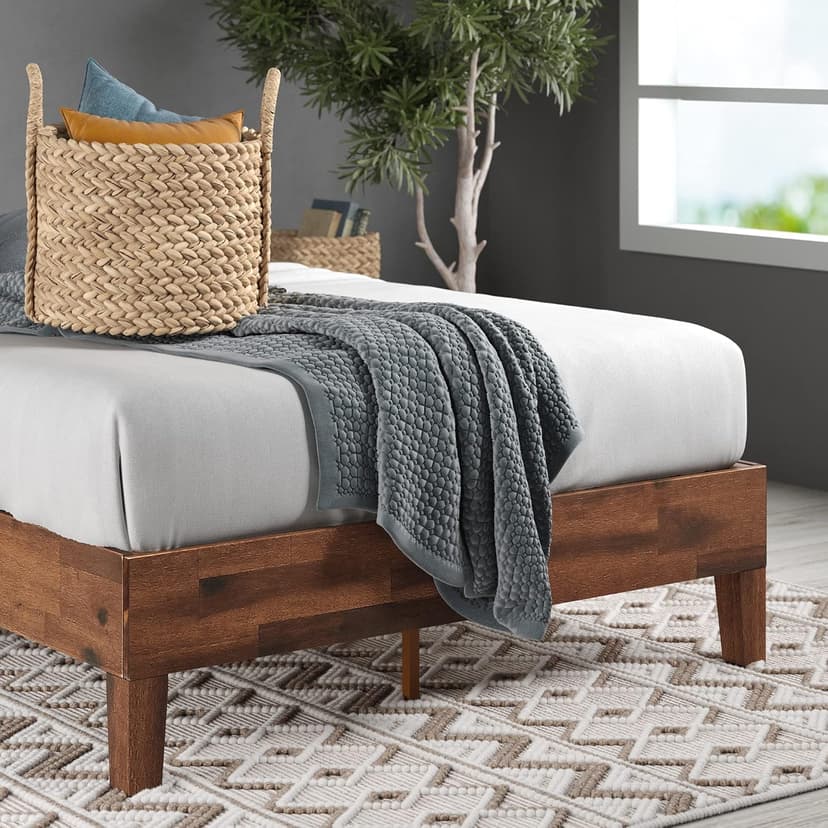 ZINUS Marissa Deluxe Wood Platform Bed Frame, No Box Spring Needed, Wood Slat Support, Easy Assembly, Queen